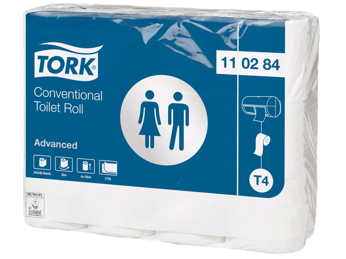 Toiletpapir Tork T4 110284 Advanced 2-lags 24 rl.