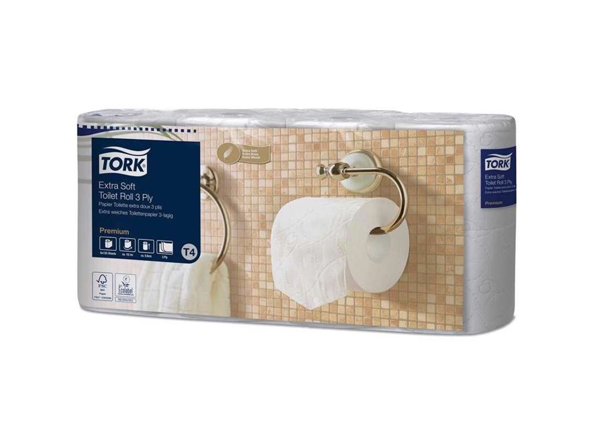 Toiletpapir Tork T4 110319 Extra Soft 3-lags 56 rl.