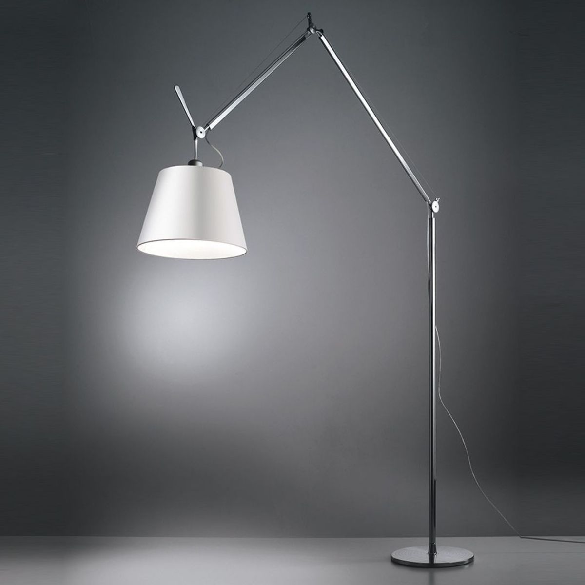 Tolomeo Mega Gulvlampe Alu Ø 42 Pergament skærm - Artemide