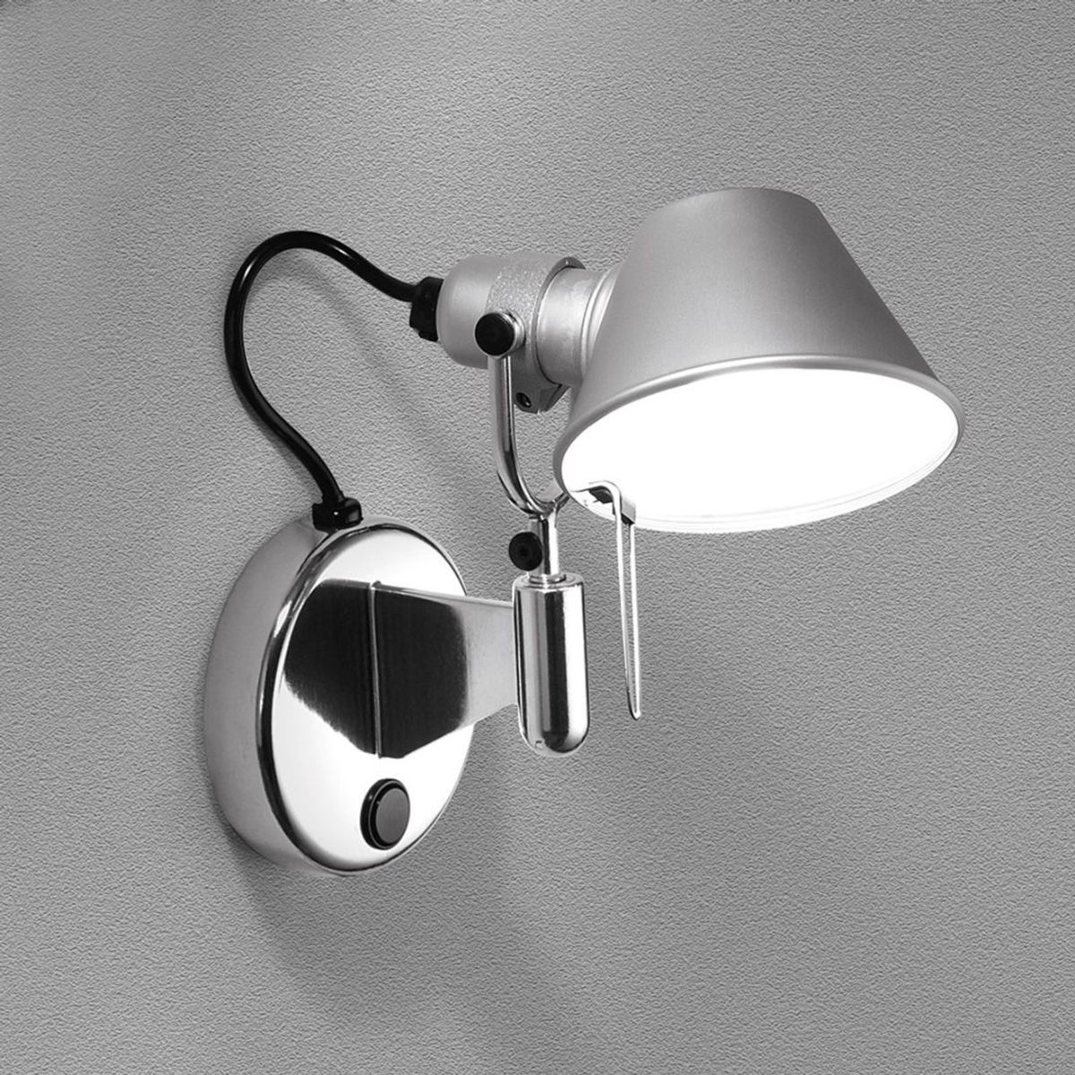 Tolomeo Micro Faretto Væglampe Alu m/afbryder - Artemide