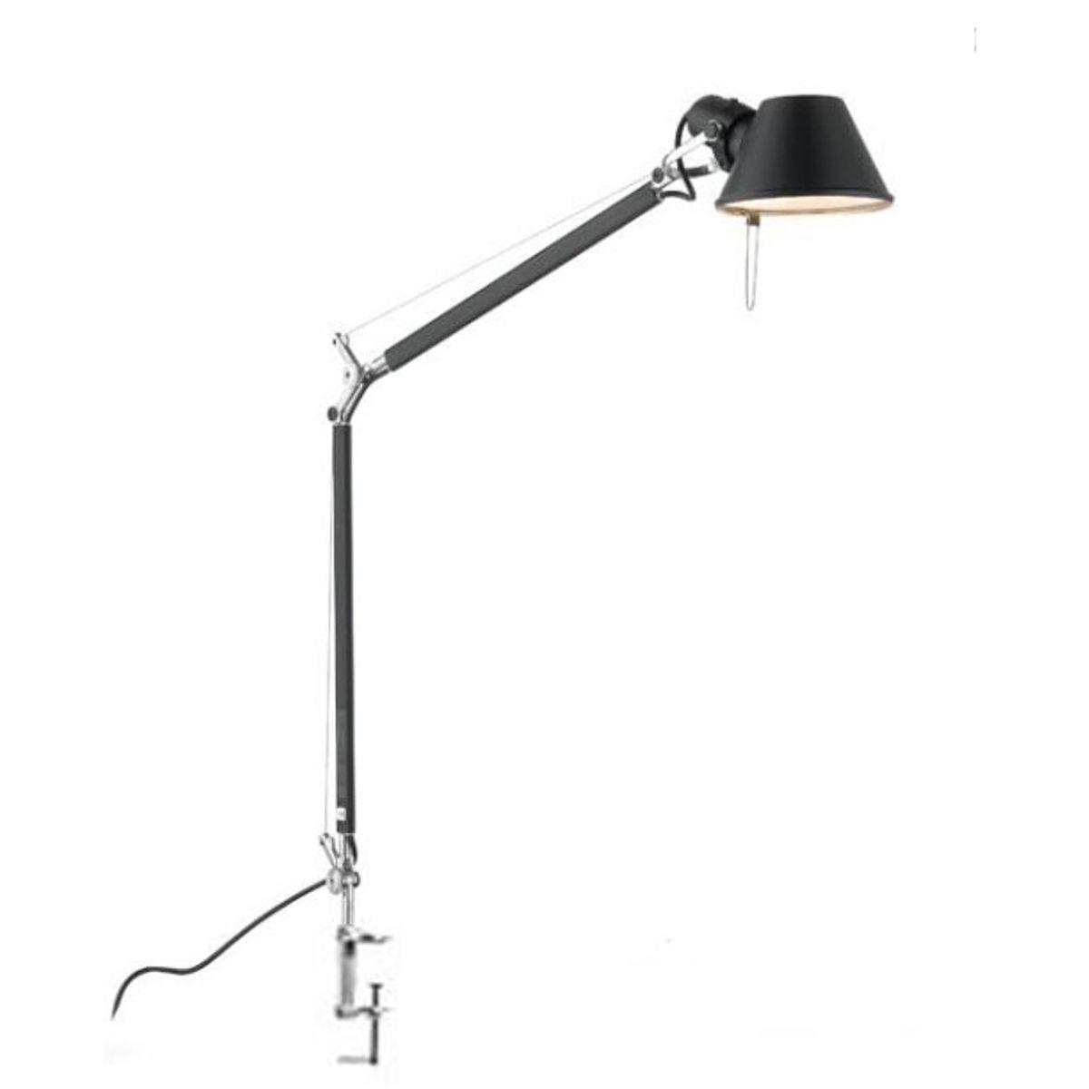 Tolomeo Mini bordlampe, sort m bordklemme