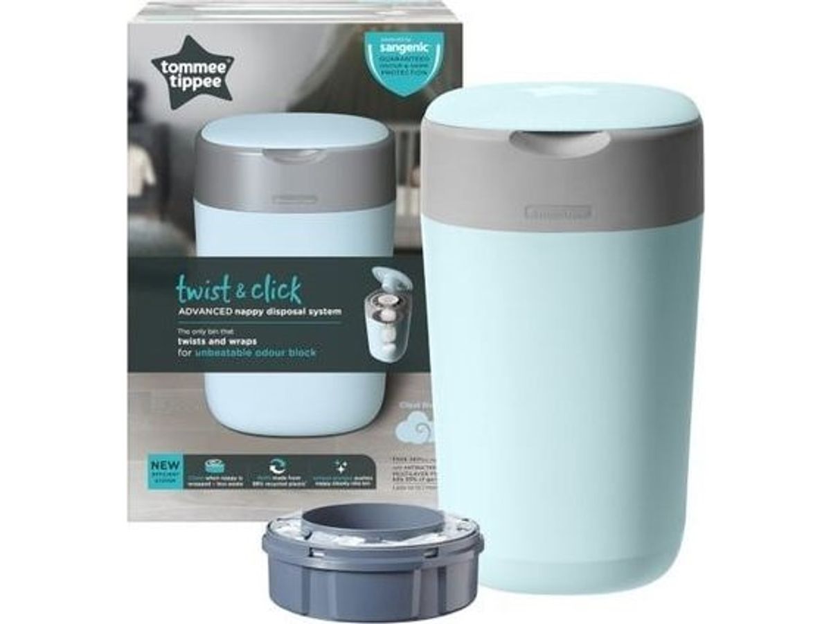 Tommee Tippee Sangenic Twist&Amp Click Blebeholder, Blågrøn, 85100302