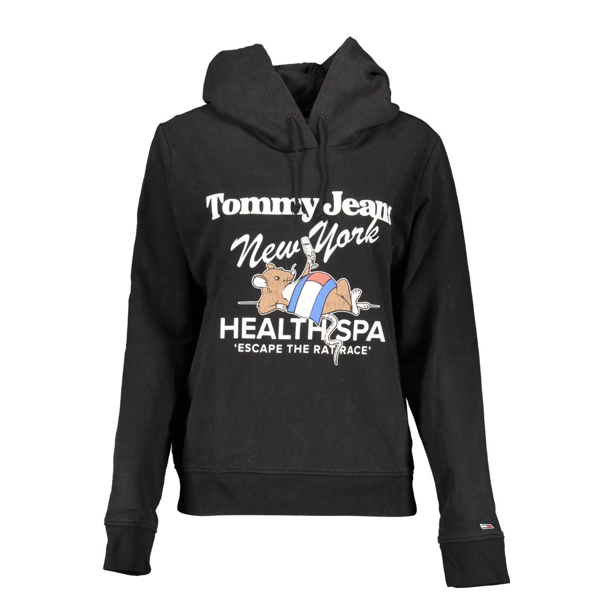 Tommy Hilfiger Elegant Black Hooded Sweatshirt