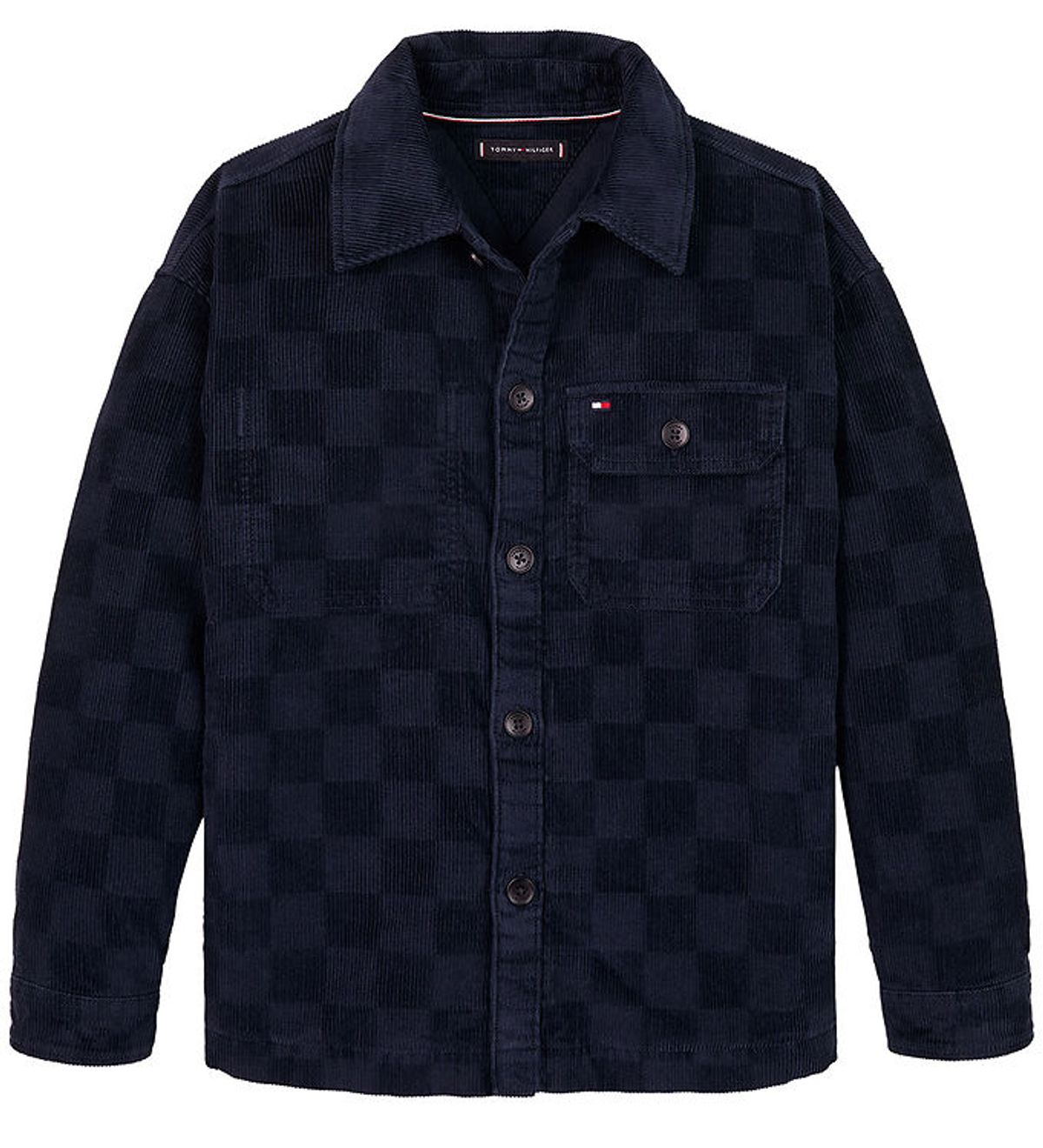 Tommy Hilfiger Fløjlsskjorte - Checkerboard Corduroy - Desert Sk