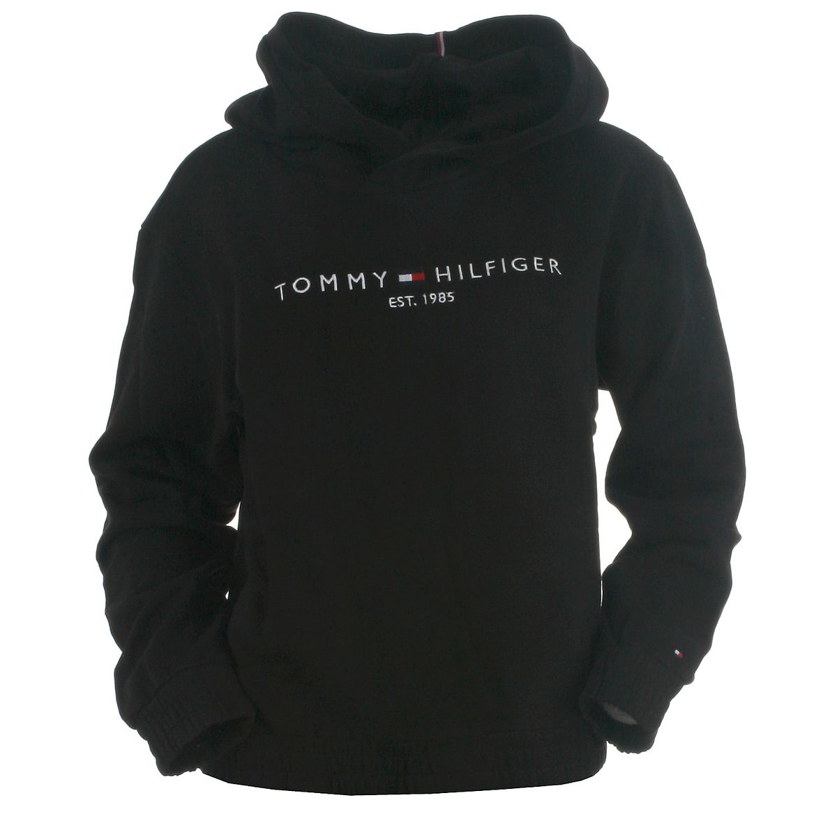 Tommy Hilfiger hood sweat, Essential, black - 152 - 12år