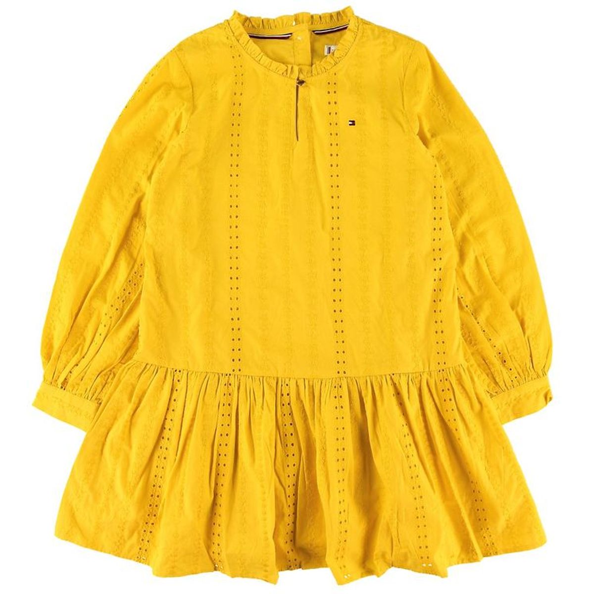 Tommy Hilfiger Kjole - Embroidery Anglais - Valley Yellow