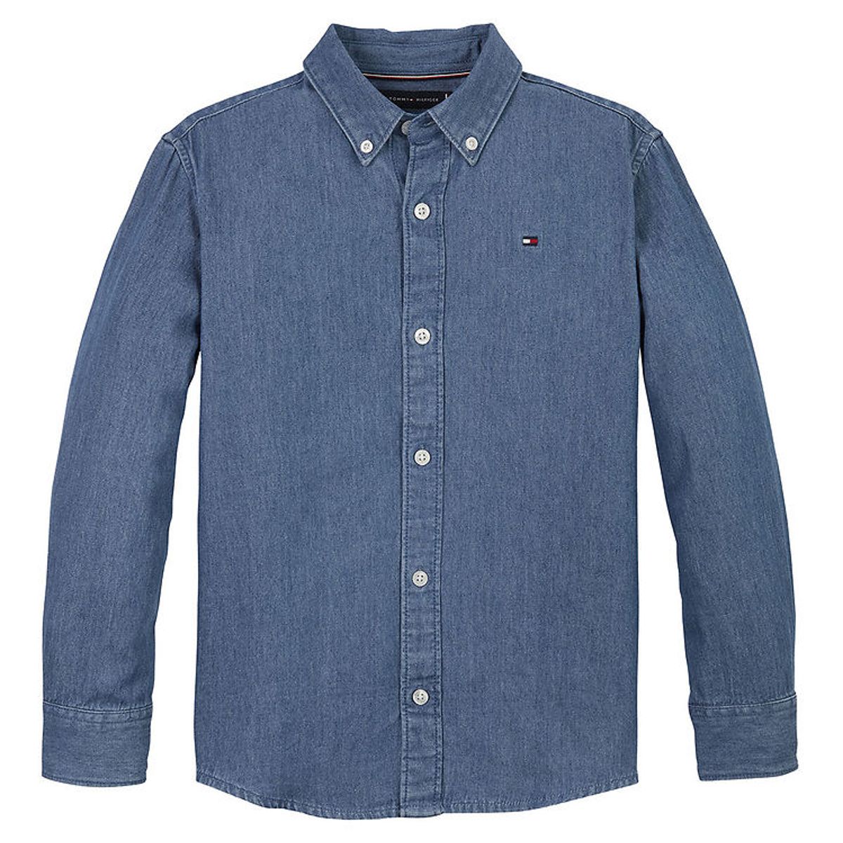 Tommy Hilfiger Skjorte - Denim Chambray - Denim Medium Wash