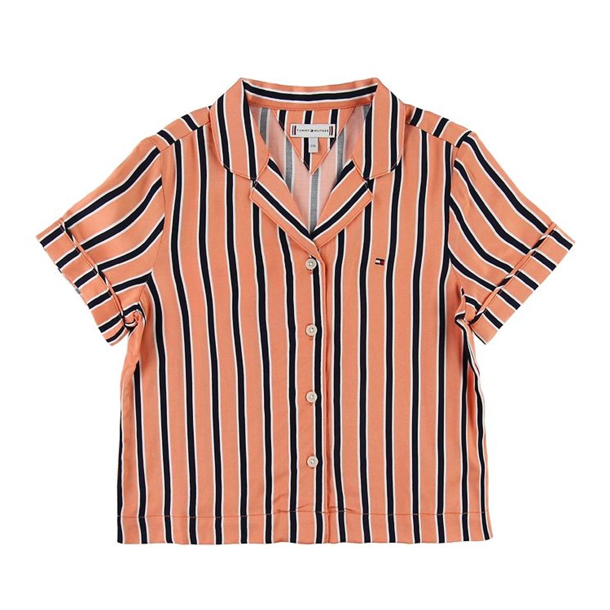 Tommy Hilfiger Skjorte - Resort Stripe - Orange