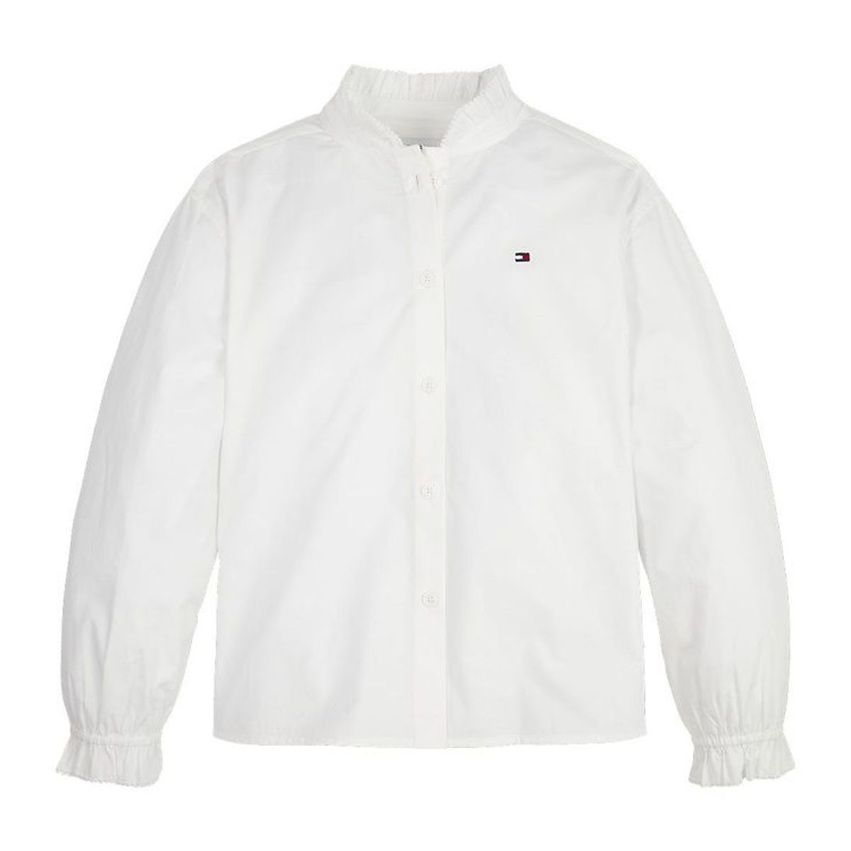 Tommy Hilfiger Skjorte - Ruffle - Hvid