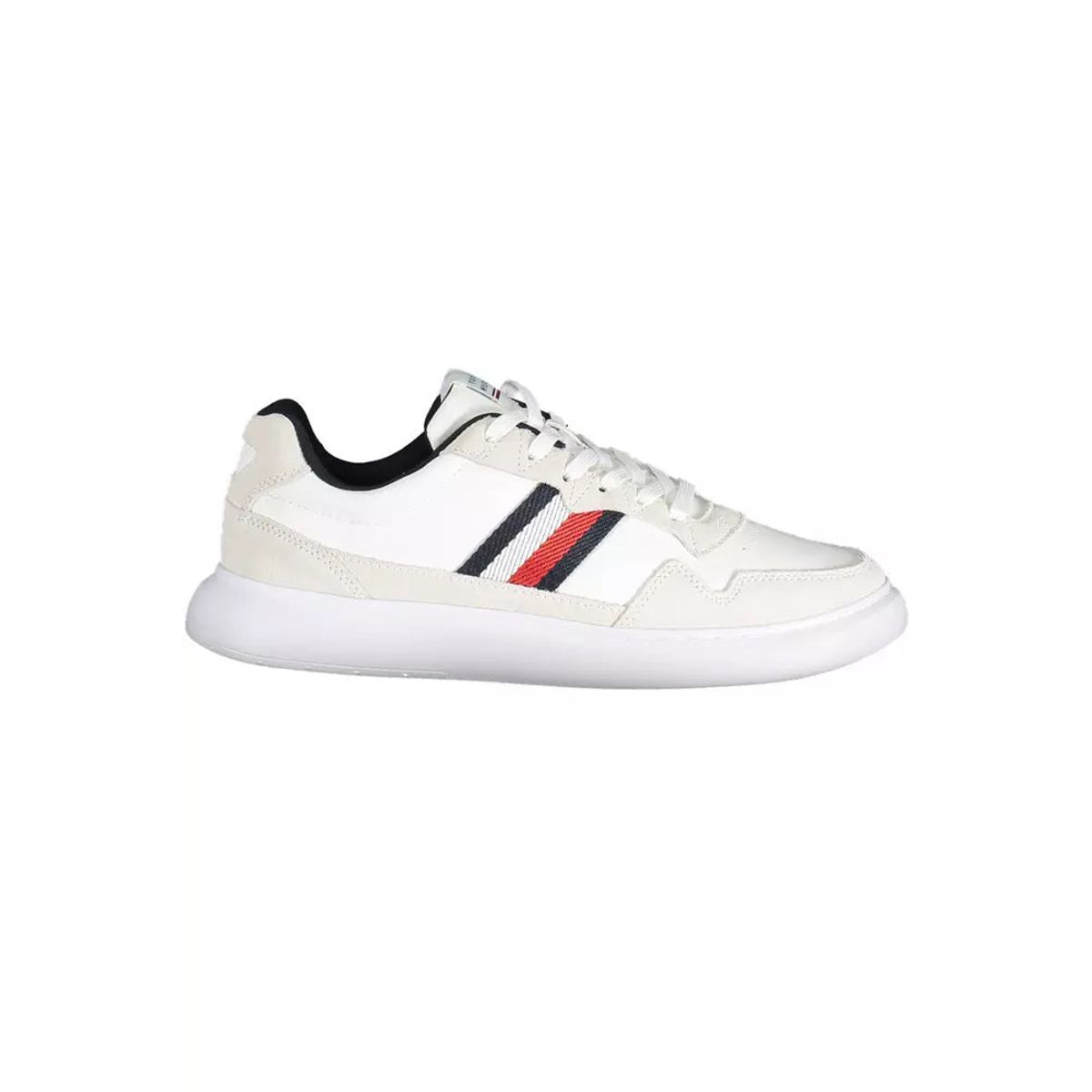 Tommy Hilfiger Sleek White Sneakers with Contrasting Accents