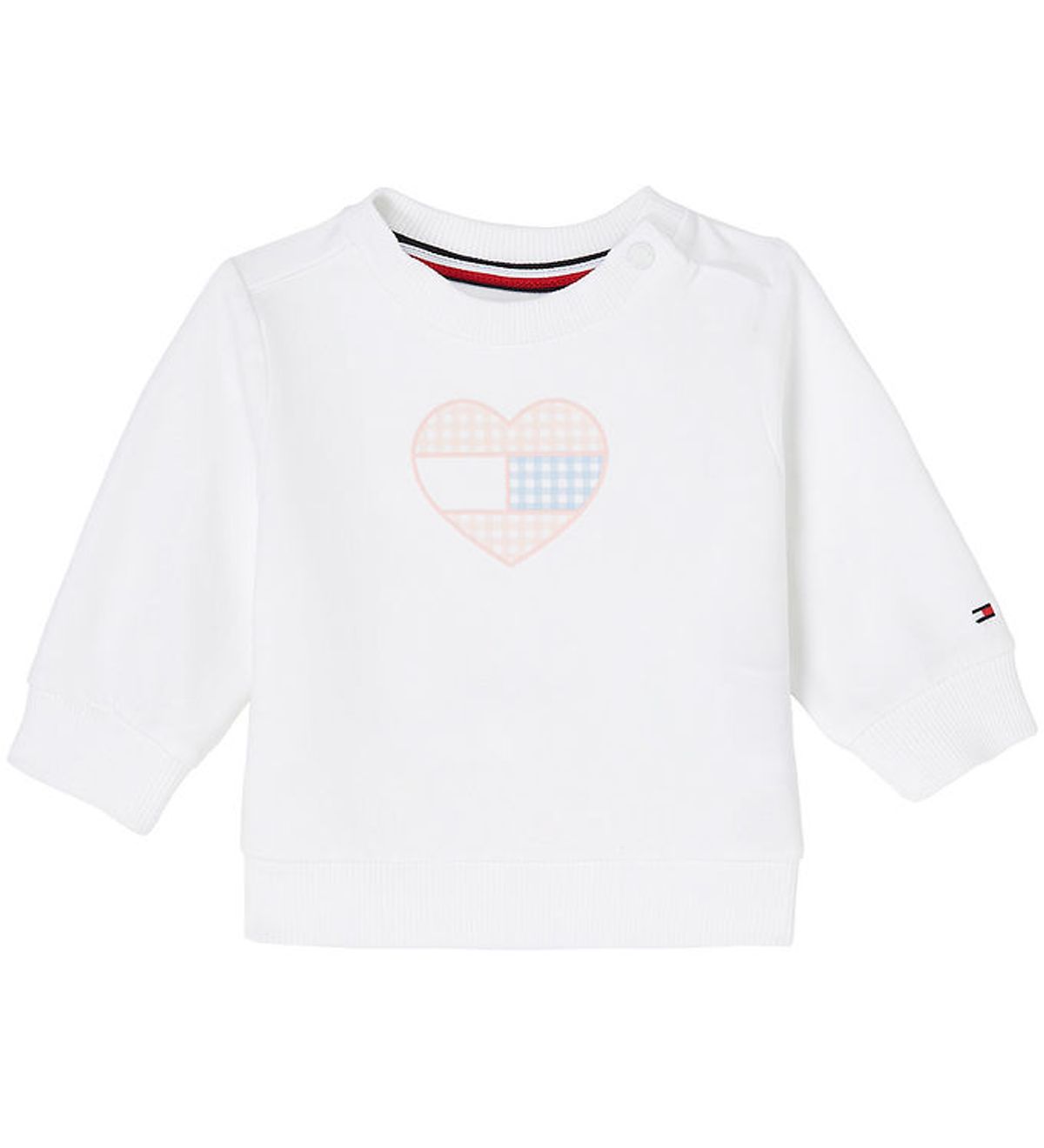 Tommy Hilfiger Sweatshirt - Gingham Flag - Hvid