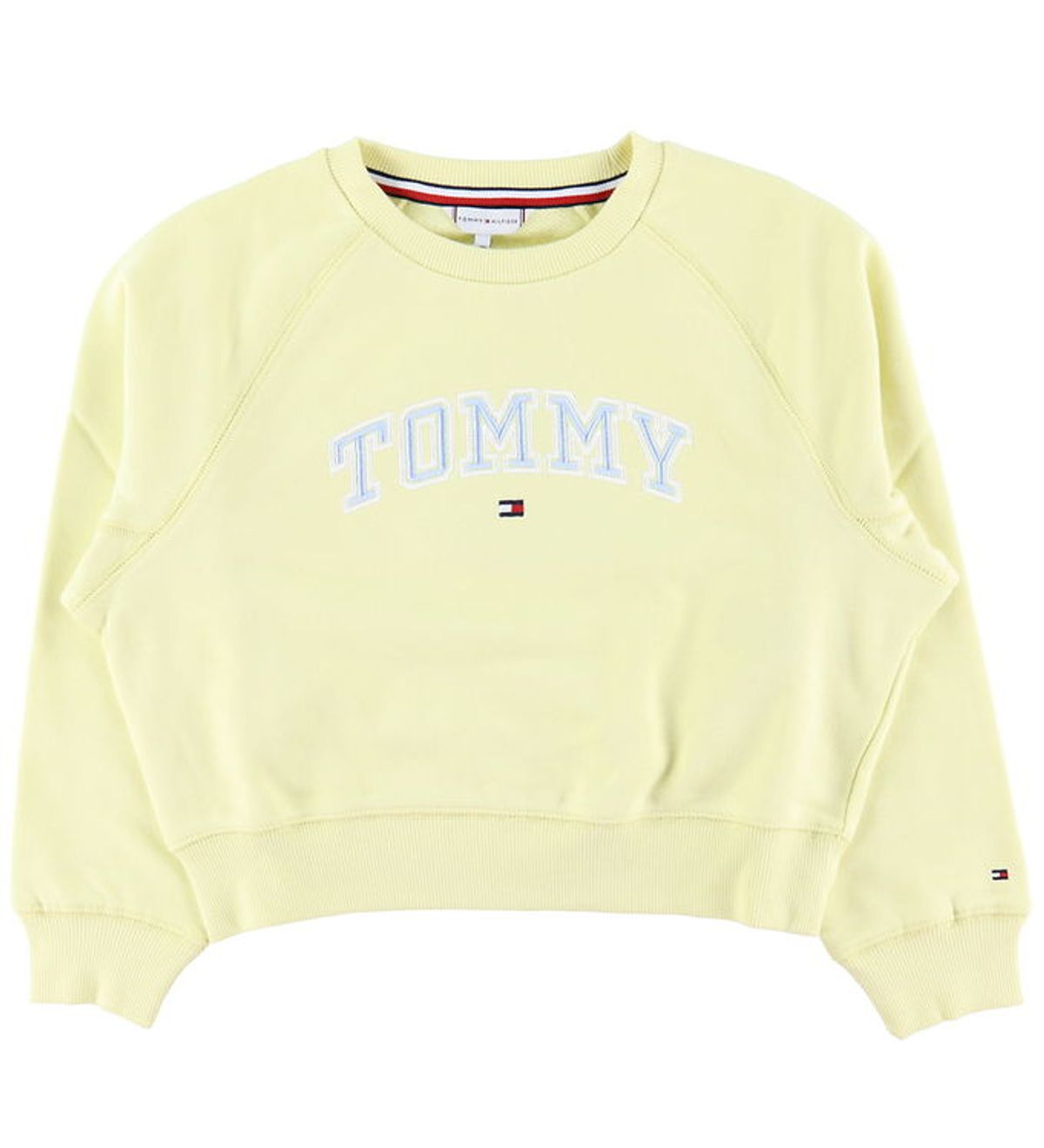 Tommy Hilfiger Sweatshirt - Lemon Zest m. Lyseblå