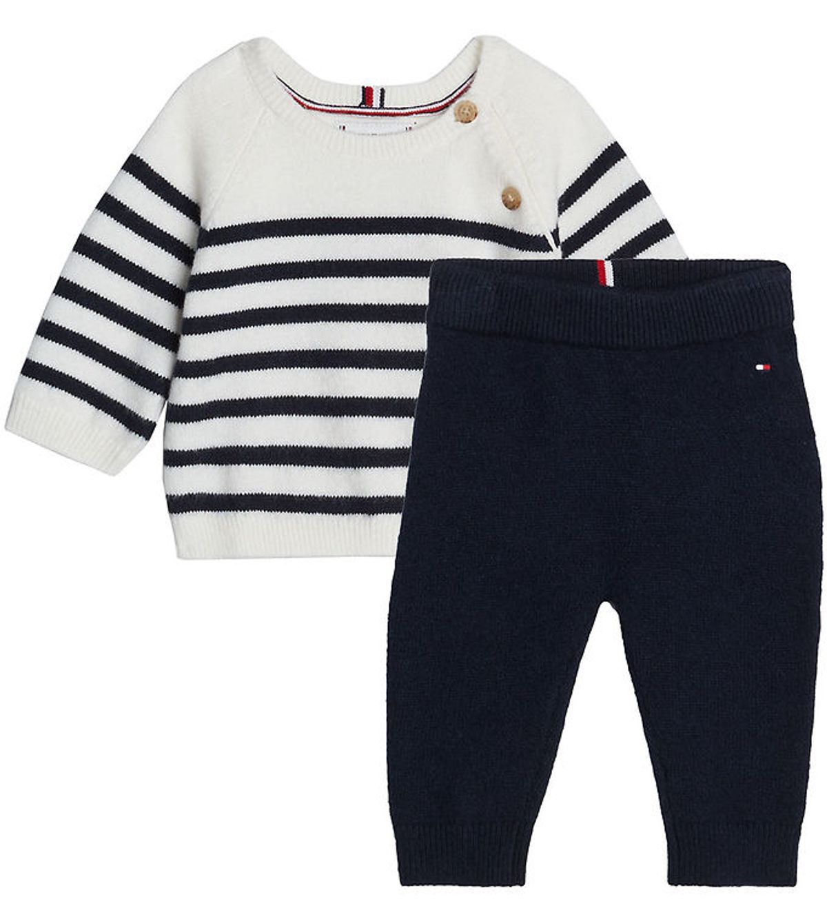 Tommy Hilfiger Sæt - Bluse/Bukser - Strik - Desert Sky/Stripe