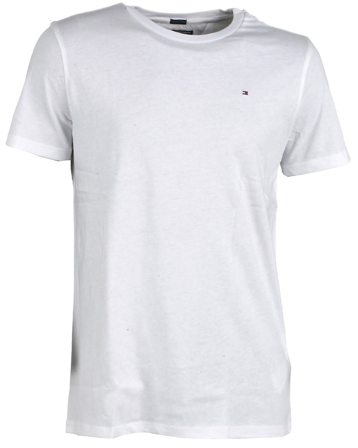 Tommy Hilfiger t-shirt s/s, hvid, Basic logo - 128 - 8år