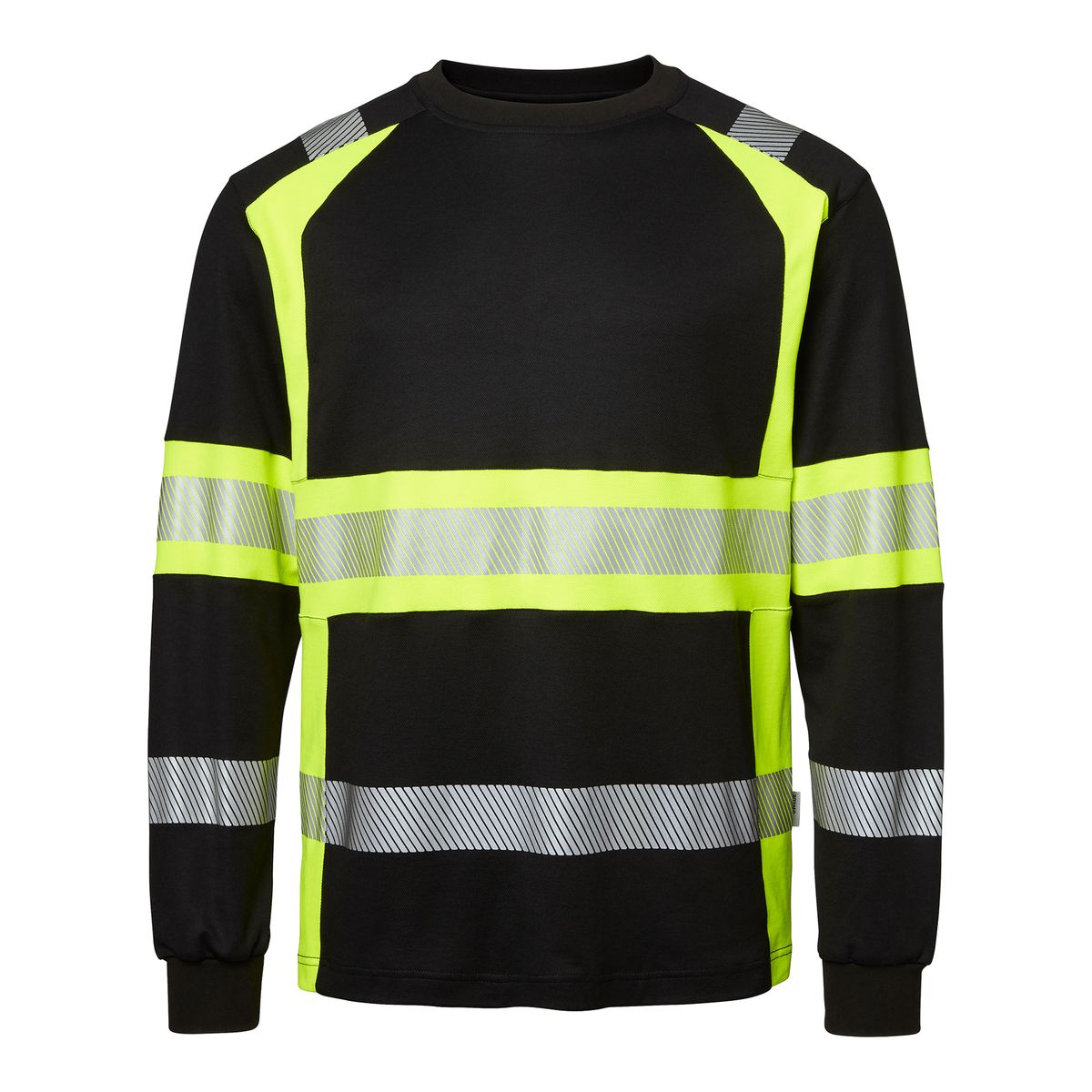 Top Swede langærmet T-shirt Sort/Hi-Vis Gul 601