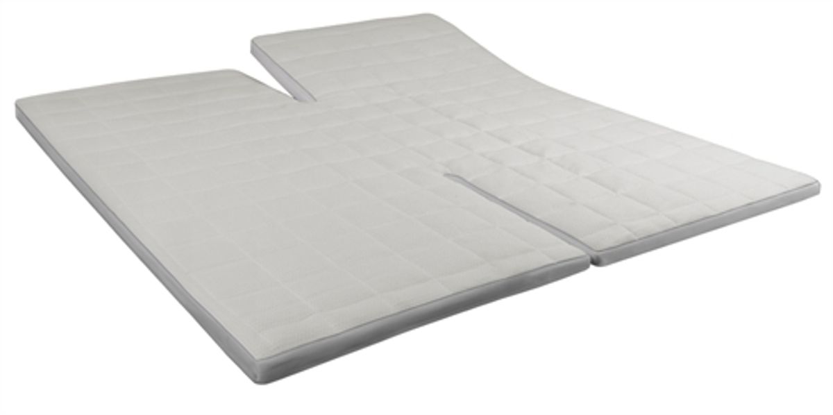 Topmadras med U-split - 160x200 cm 5 cm høj - Advance Memory skum - Zen Sleep - Ergonomisk topmadras