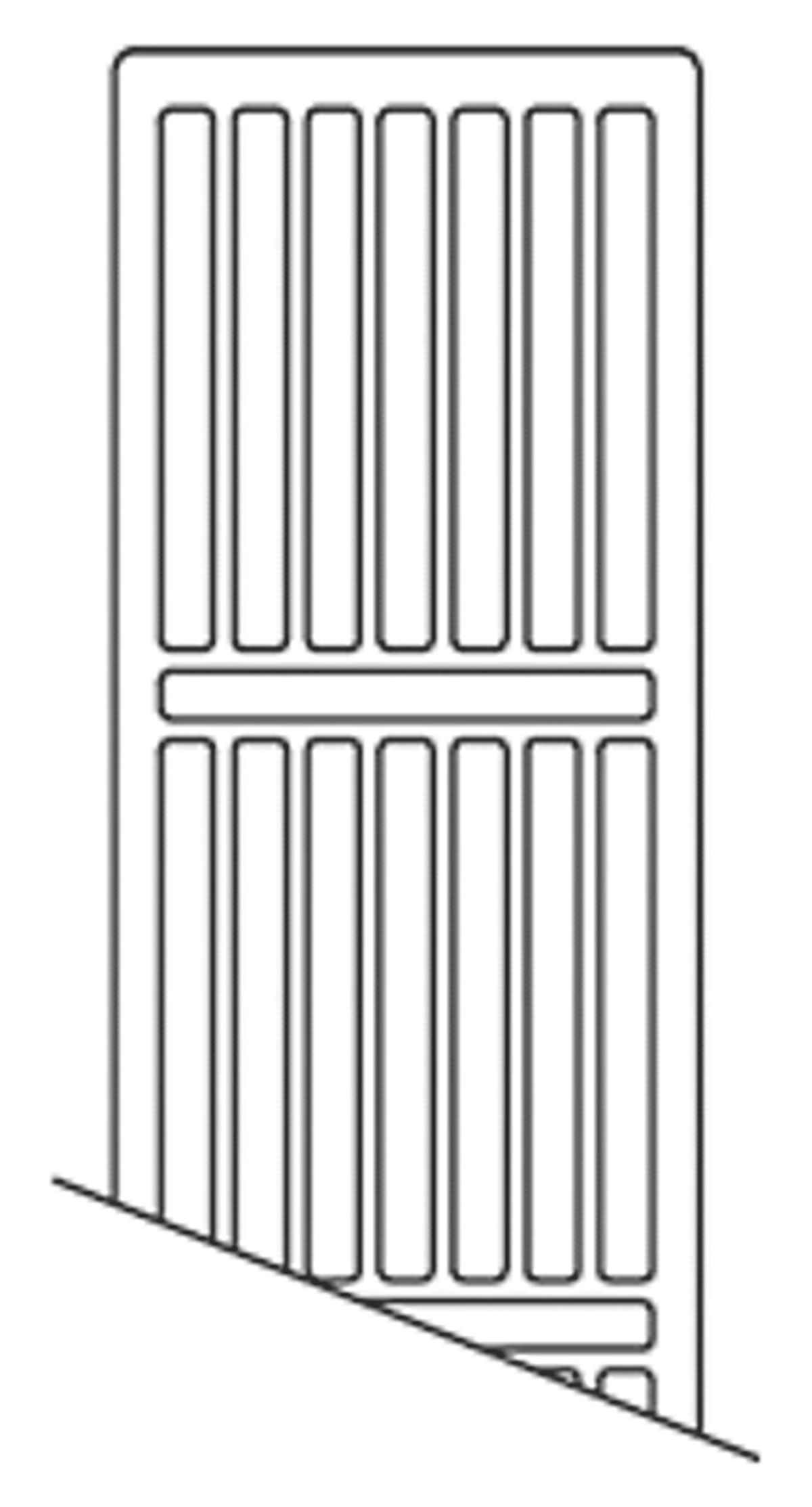 toprist 1100mm Til C4 og C6 radiator, type 22, hvid RAL 9016