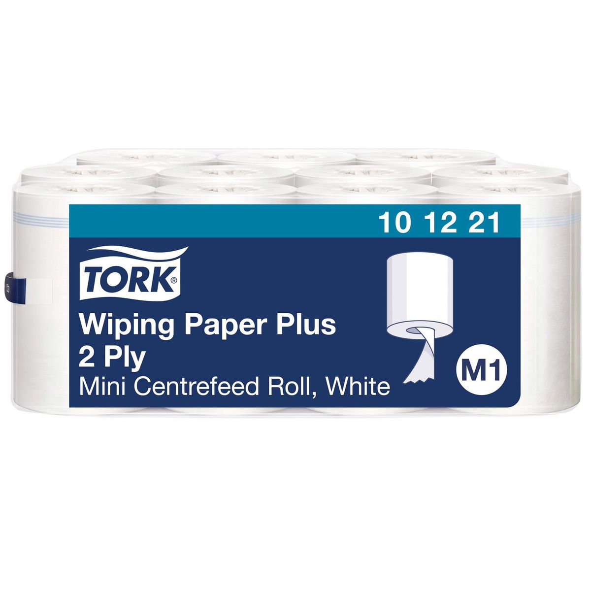 Tork 101221 Plus M1 2lags aftørringspapir hvid 11ruller