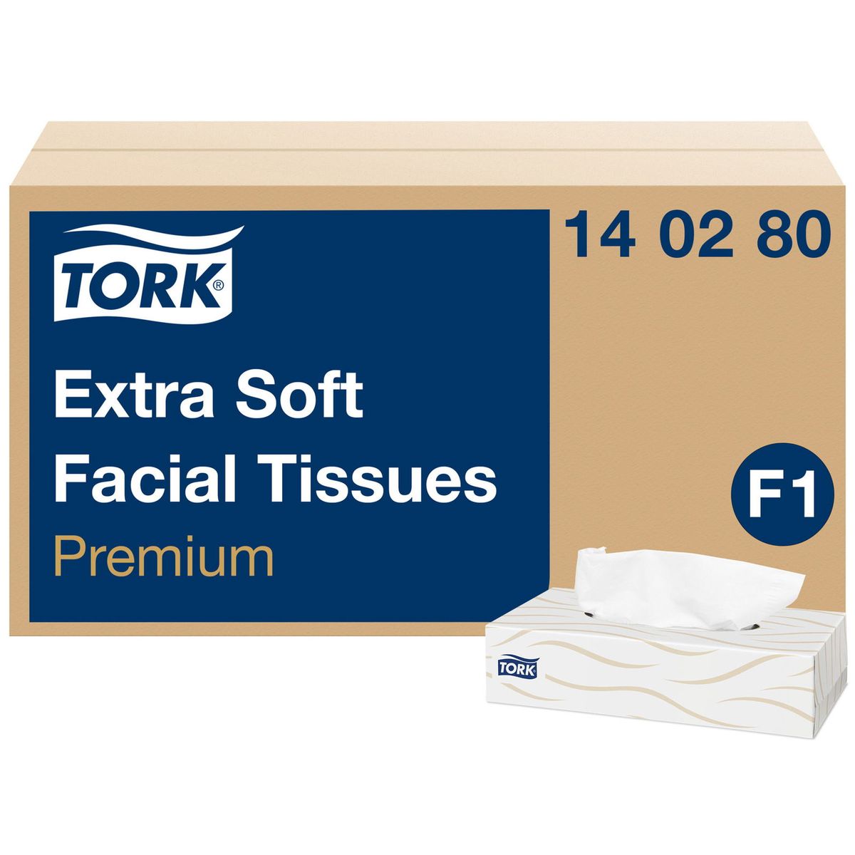 Tork 140280 Premium Extra Soft ansigtsservietter F1 2-lags hvid 100 stk