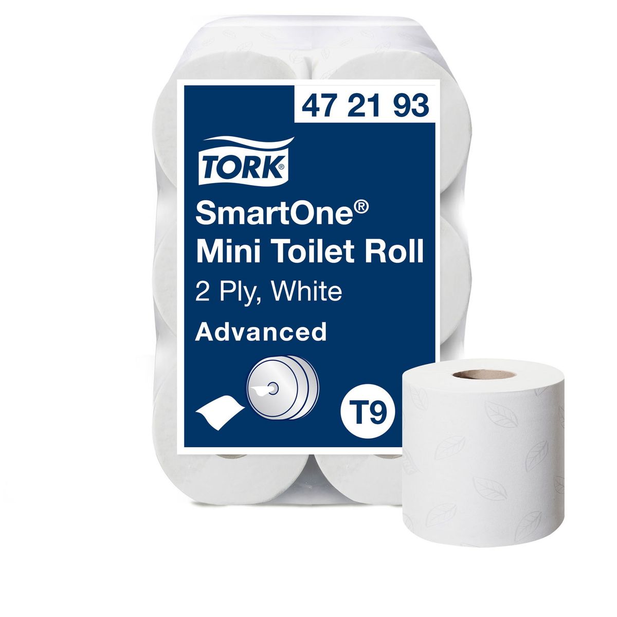 Tork 472193 SmartOne Mini 2lags toiletpapir 12 ruller