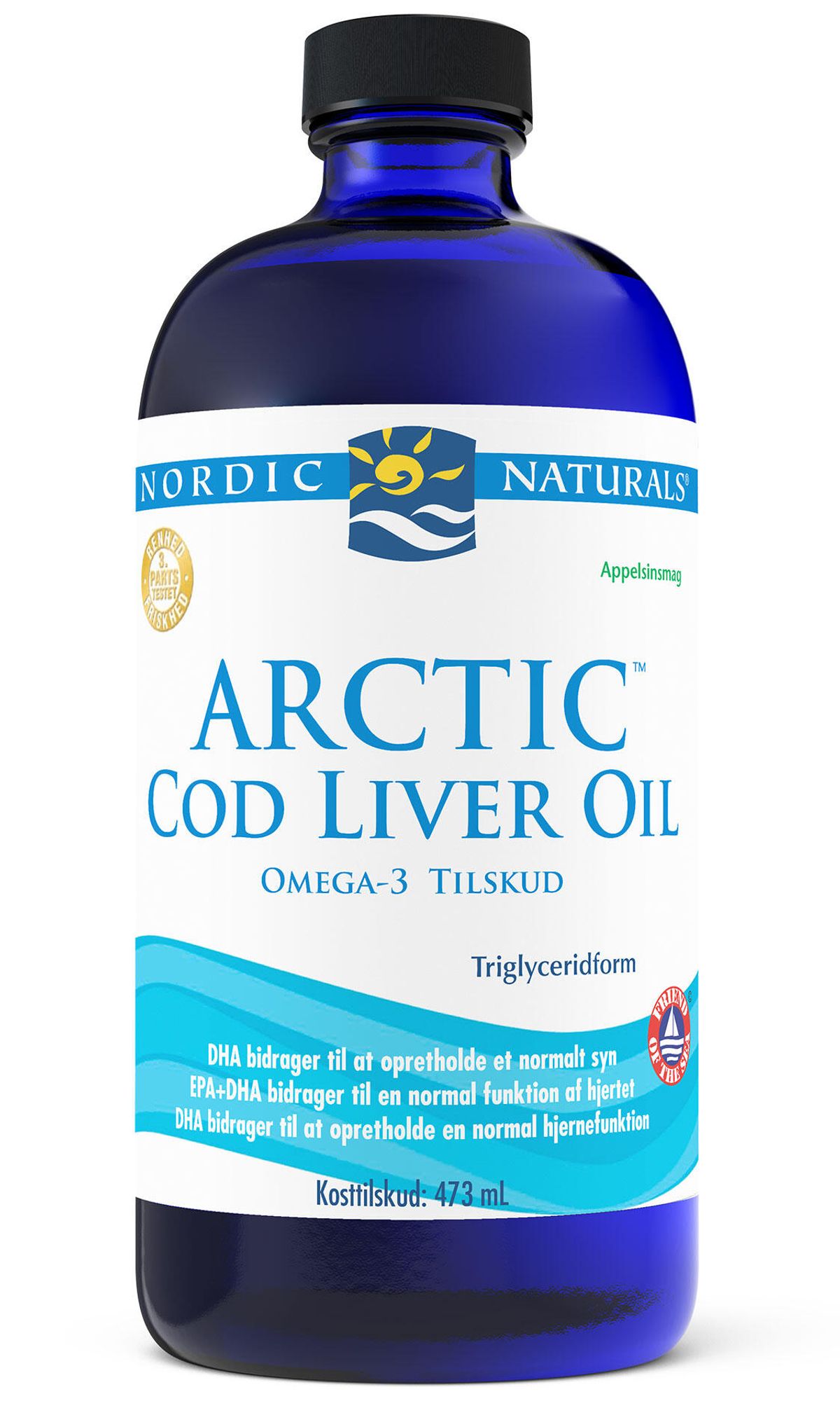 Torskelevertran m.app.Cod liver oil - 473 ml.