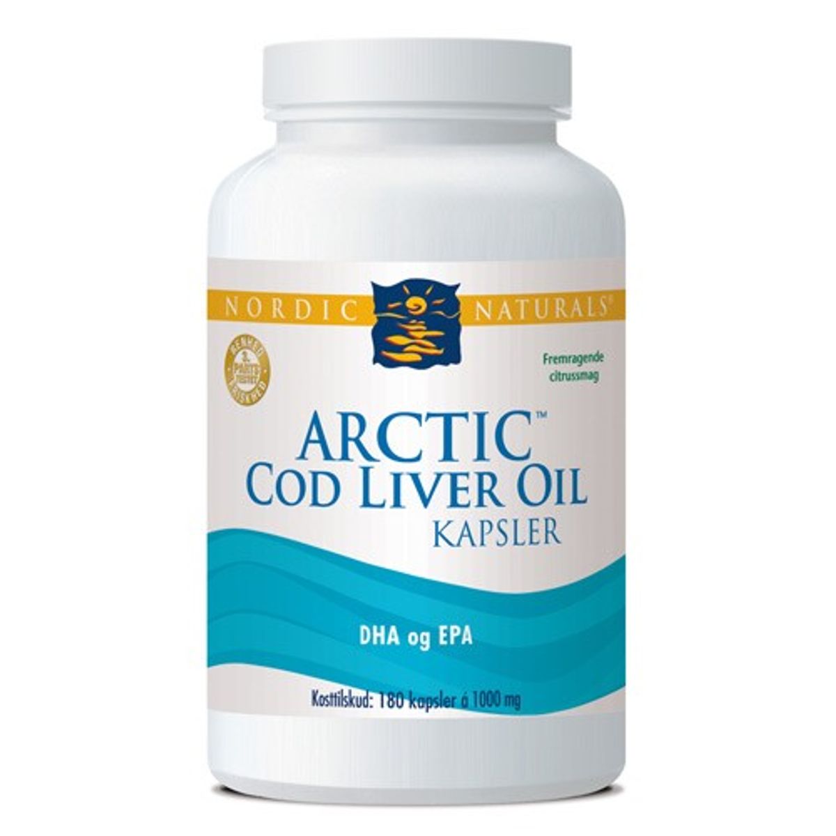 Torskelevertran med citrus Cod liver oil - 180 kap