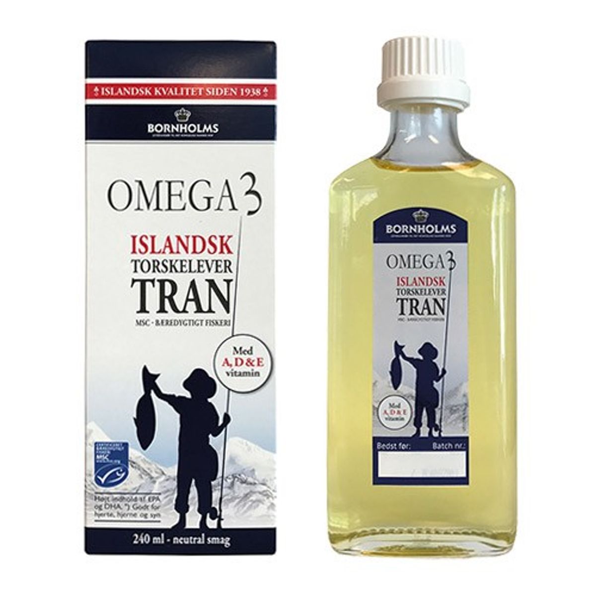 Torskelevertran Omega 3 - 240 ml - Lysi