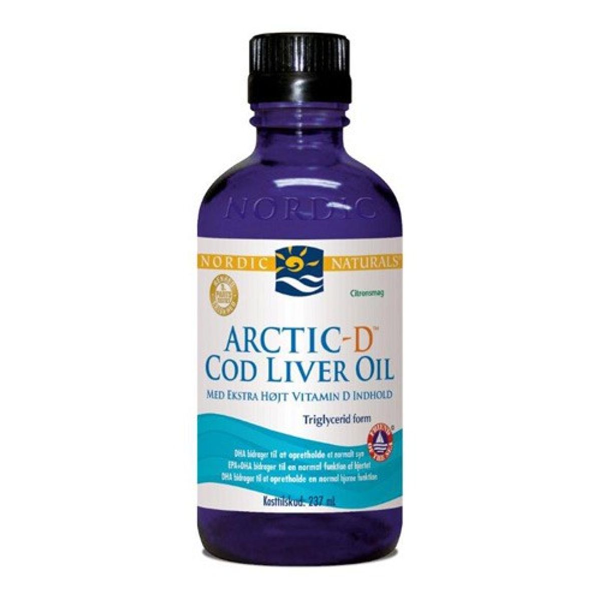 Torskelevertran+D m.citrus Cod liver oil - 237 ml - Nordic Naturals