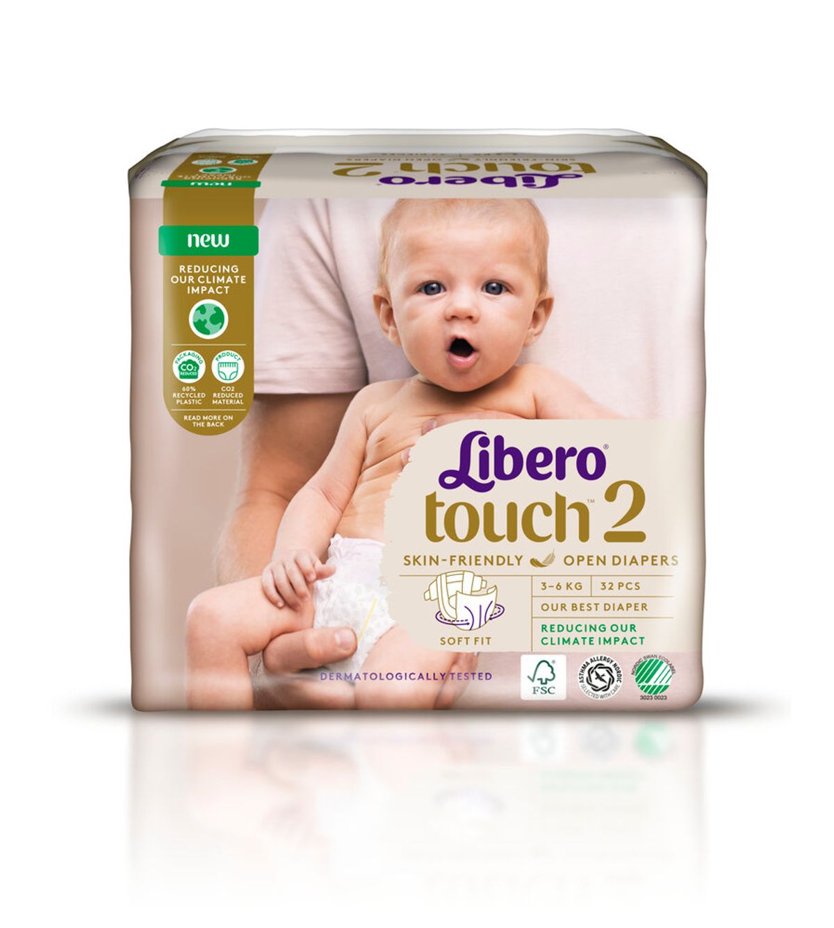 Touch Str. 2 (3-6 kg.) 32 stk