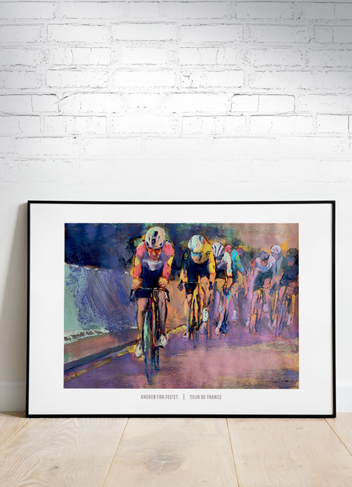 Tour de France-plakat - Angreb fra feltet - 40 x 30 cm - Kr. 219,-