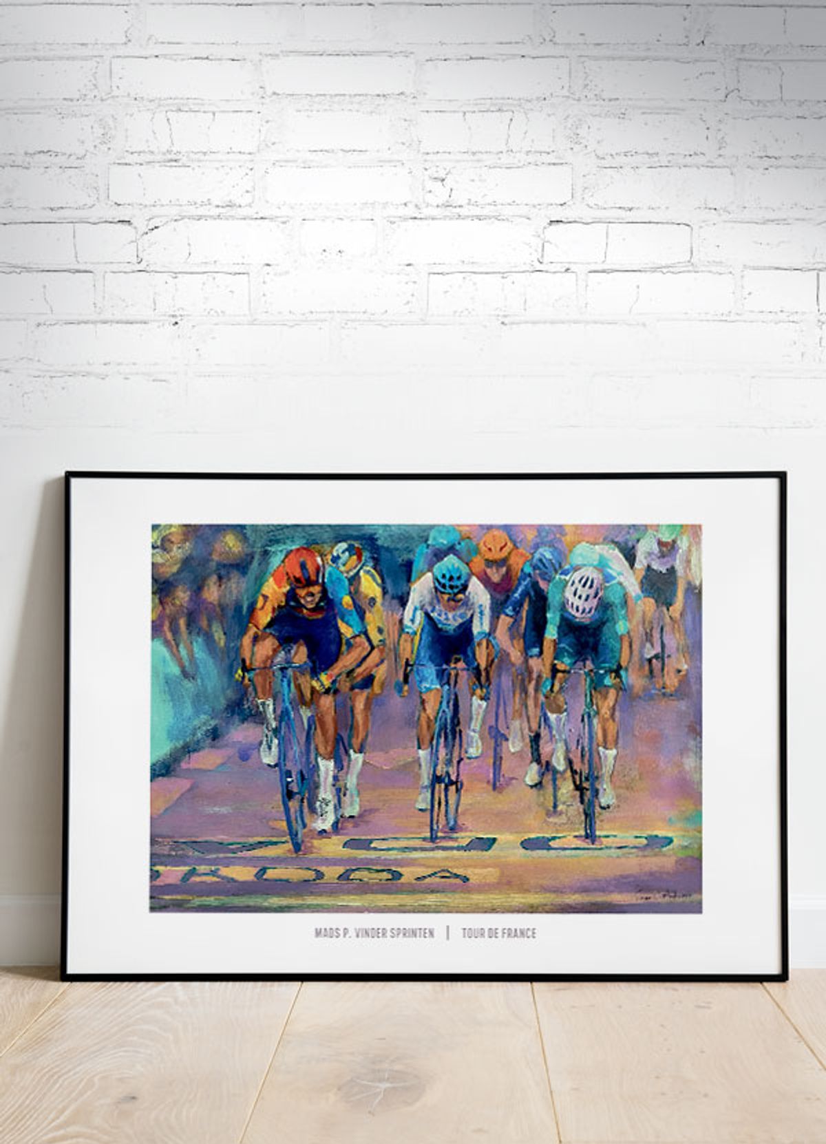 Tour de France-plakat - Mads P vinder sprinten - 29,7 x 21 cm (A4) Kr. 199,-