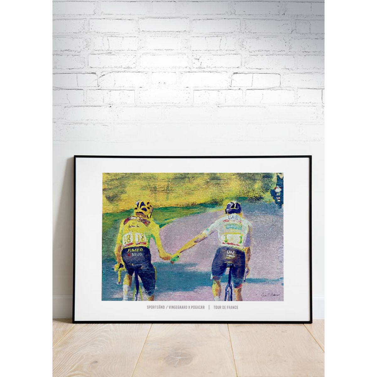 Tour de France-plakat - Sportsånd - Vingegaard x Pogacar - 29,7 x 21 cm (A4) Kr. 199,-