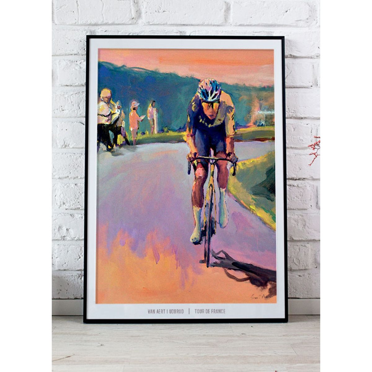 Tour de France-plakat - van-Aert-i-udbrud - 29,7 x 21 cm (A4) Kr. 199,-