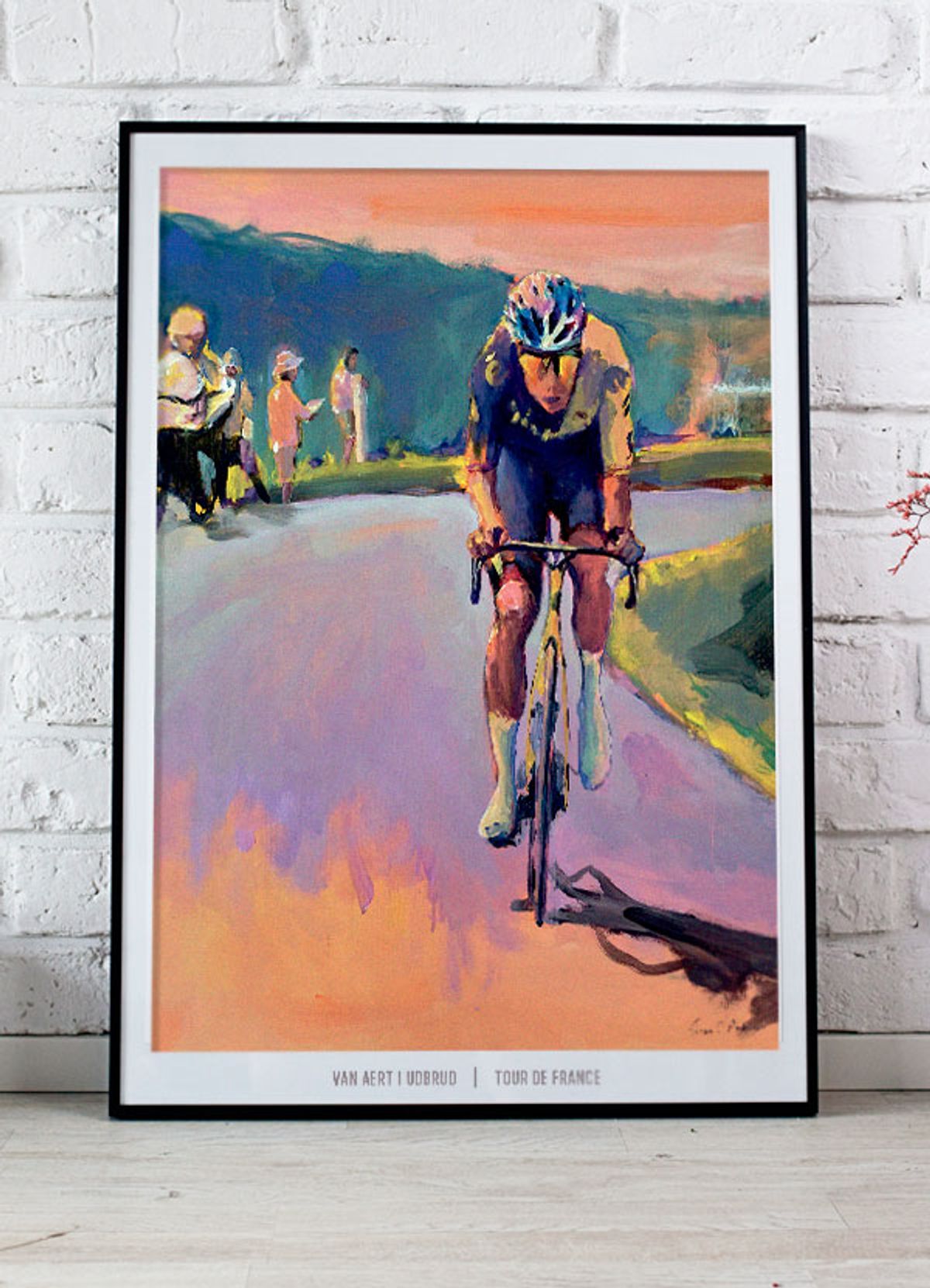 Tour de France-plakat - van-Aert-i-udbrud - 70 x 100 cm - Kr. 349,-