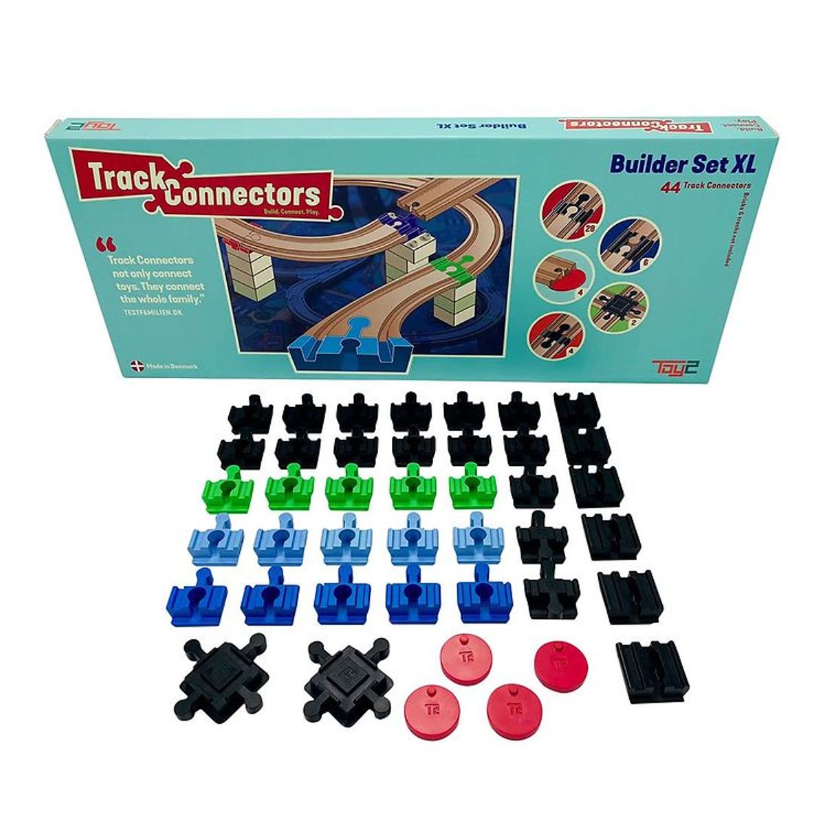 Toy2 Track Connectors - 44 stk. - Builder Set XL