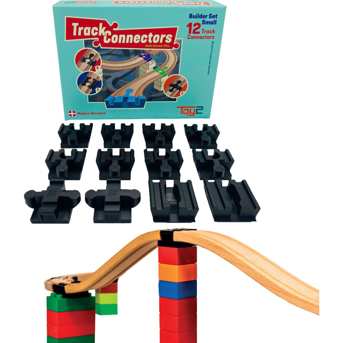 Toy2 Track Connectors - Builder Set Small - 12 Dele