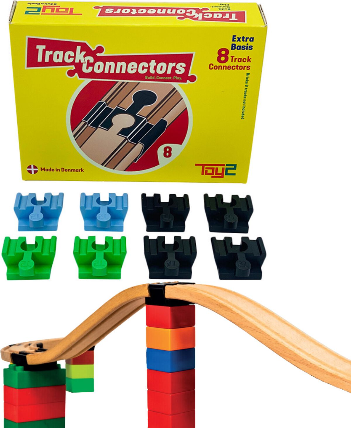 Toy2 Track Connectors - Extra Basis - 8 Dele