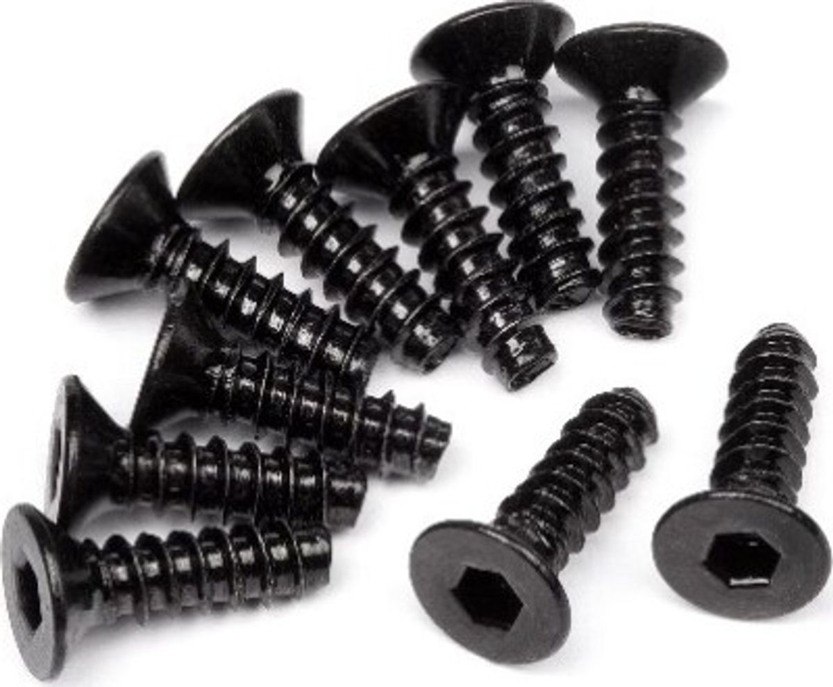 Tp. Flat Head Screw M3x10mm (hex Socket/10pcs) - Hp94304 - Hpi Racing