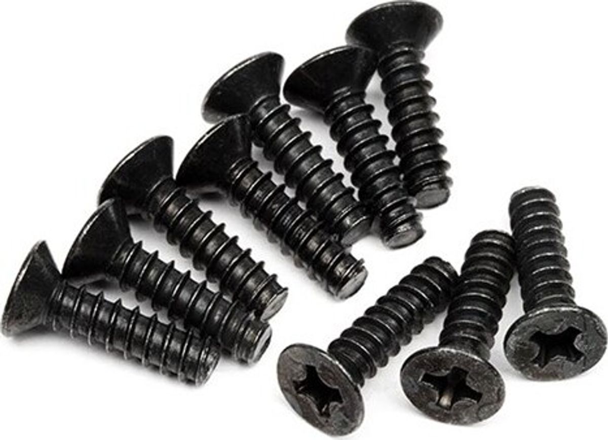 Tp. Flat Head Screw M3x12mm (10pcs) - Hpz578 - Hpi Racing