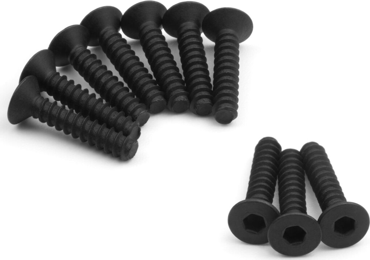 Tp. Flat Head Screw M3x15mm (hex Socket/10pcs) - Hp160592 - Hpi Racing