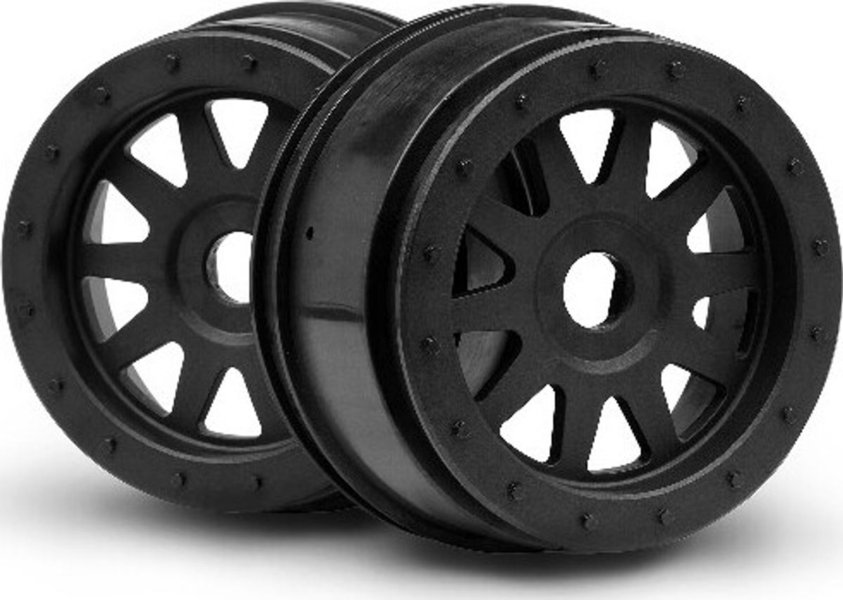 Tr-10 Glue-lock Wheel Black (120x60mm/2pcs) - Hp106896 - Hpi Racing