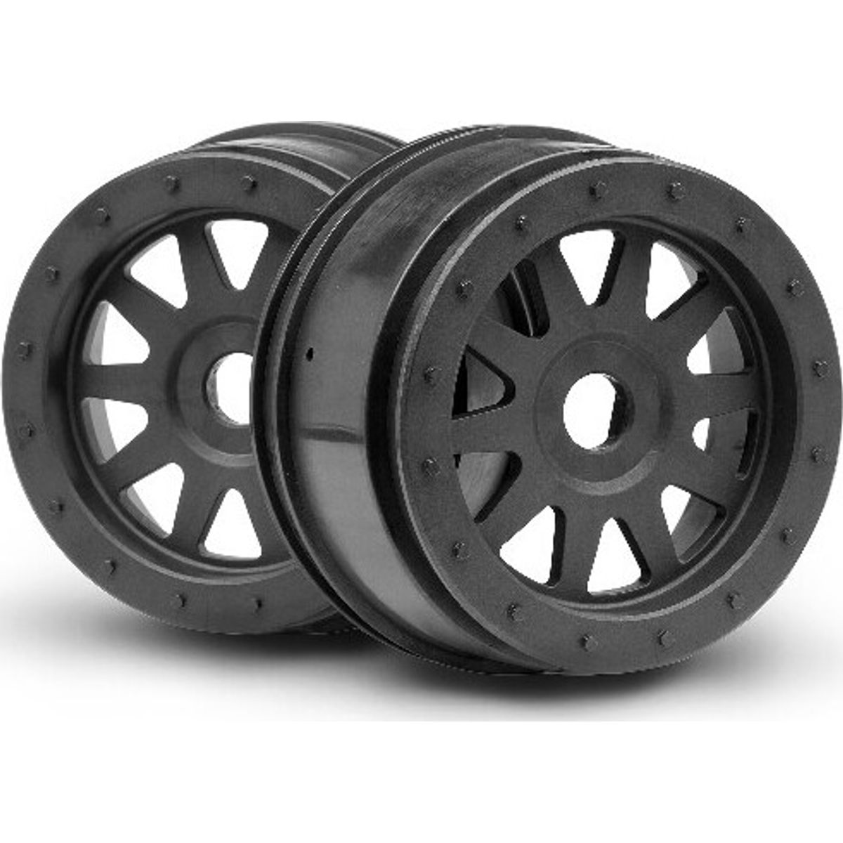 Tr-10 Glue-lock Wheel Gunmetal (120x60mm/2pcs) - Hp108323 - Hpi Racing