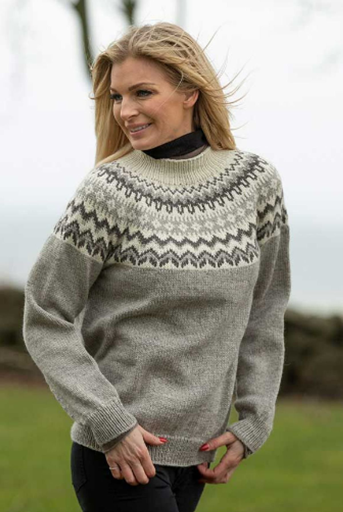 "Tradisjon" Genser - Viking Design 2006-3B Kit - XS-XXL - Viking Eco Highland Wool, fra Viking