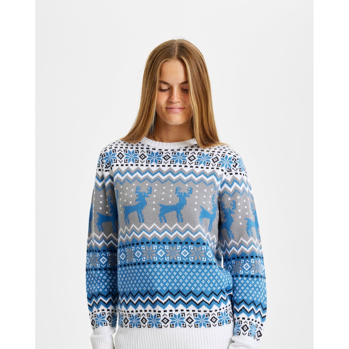 Traditionel Julesweater Blå - dame / kvinder