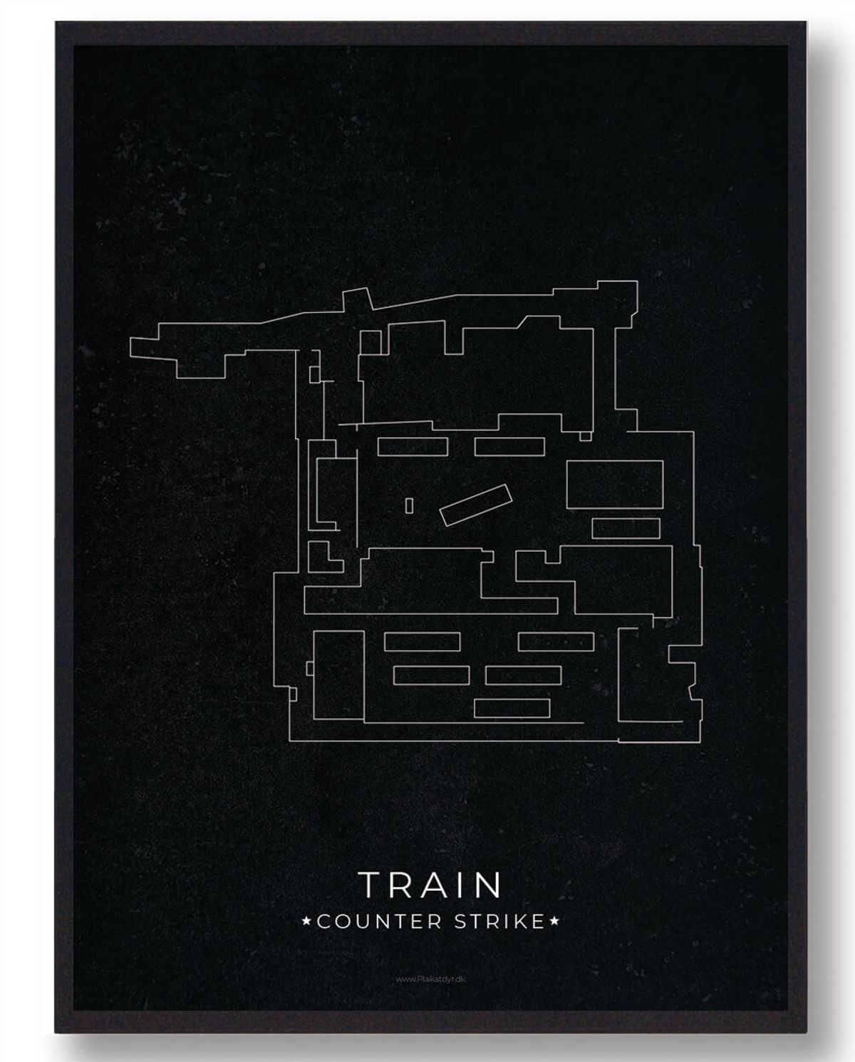 Train map - CS gamerplakater (Størrelse: L - 50x70cm (B2))