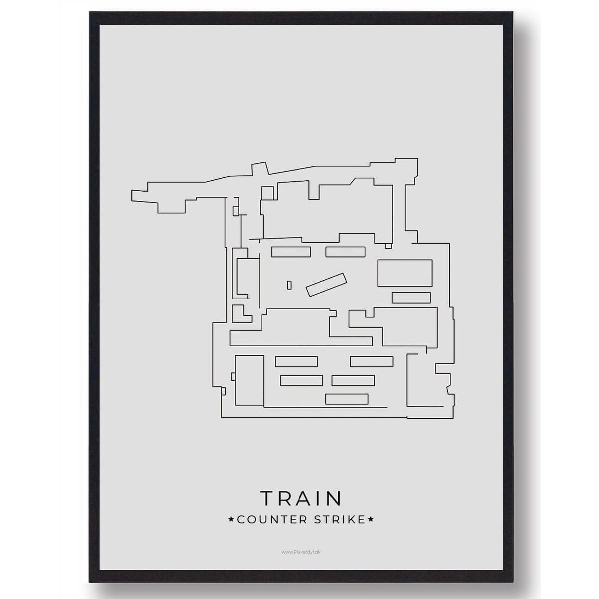 Train map - CS gamerplakater (Størrelse: M - 30x40cm)