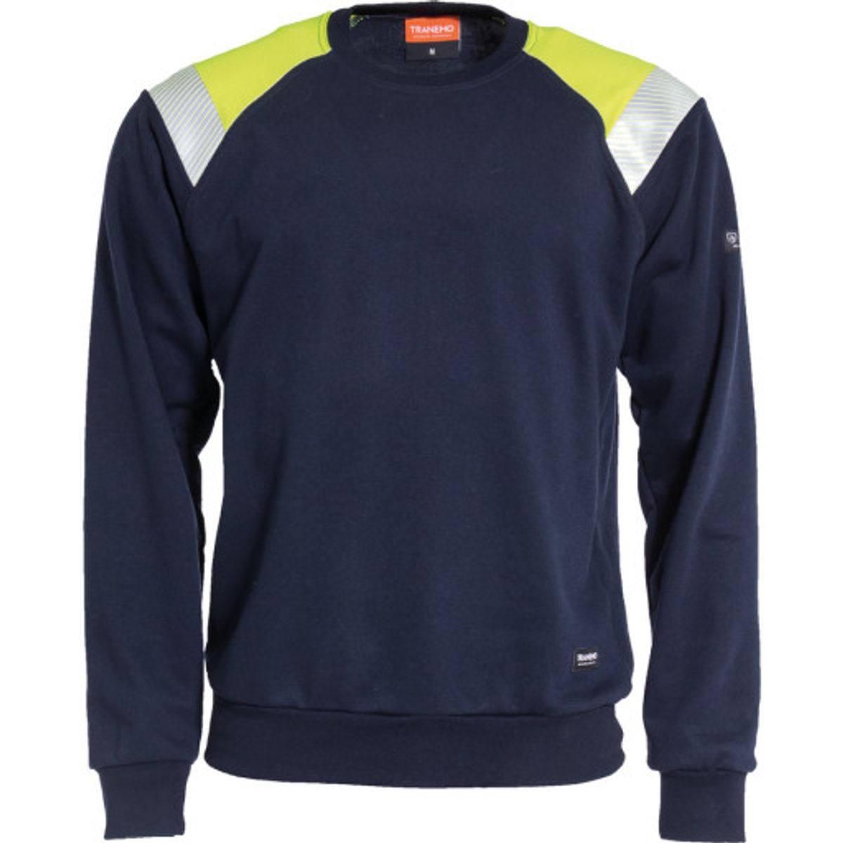 Tranemo flammehæmmende sweatshirt 6375, marine/gul, str. L