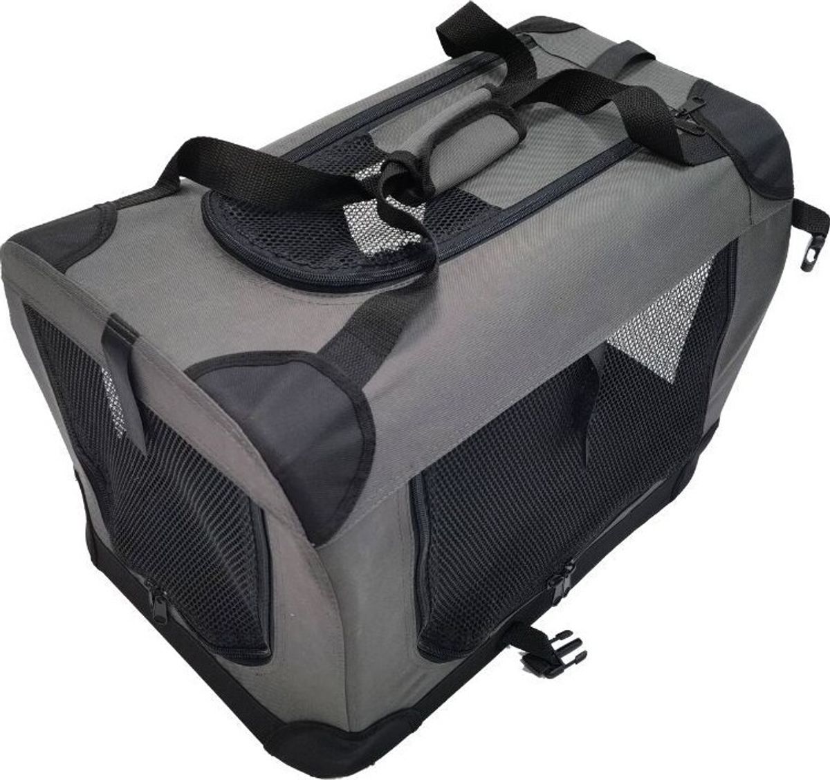 Transporttaske Til Dyr - Foldbar - 102 X 69 Cm - Grå - Ls Petproducts