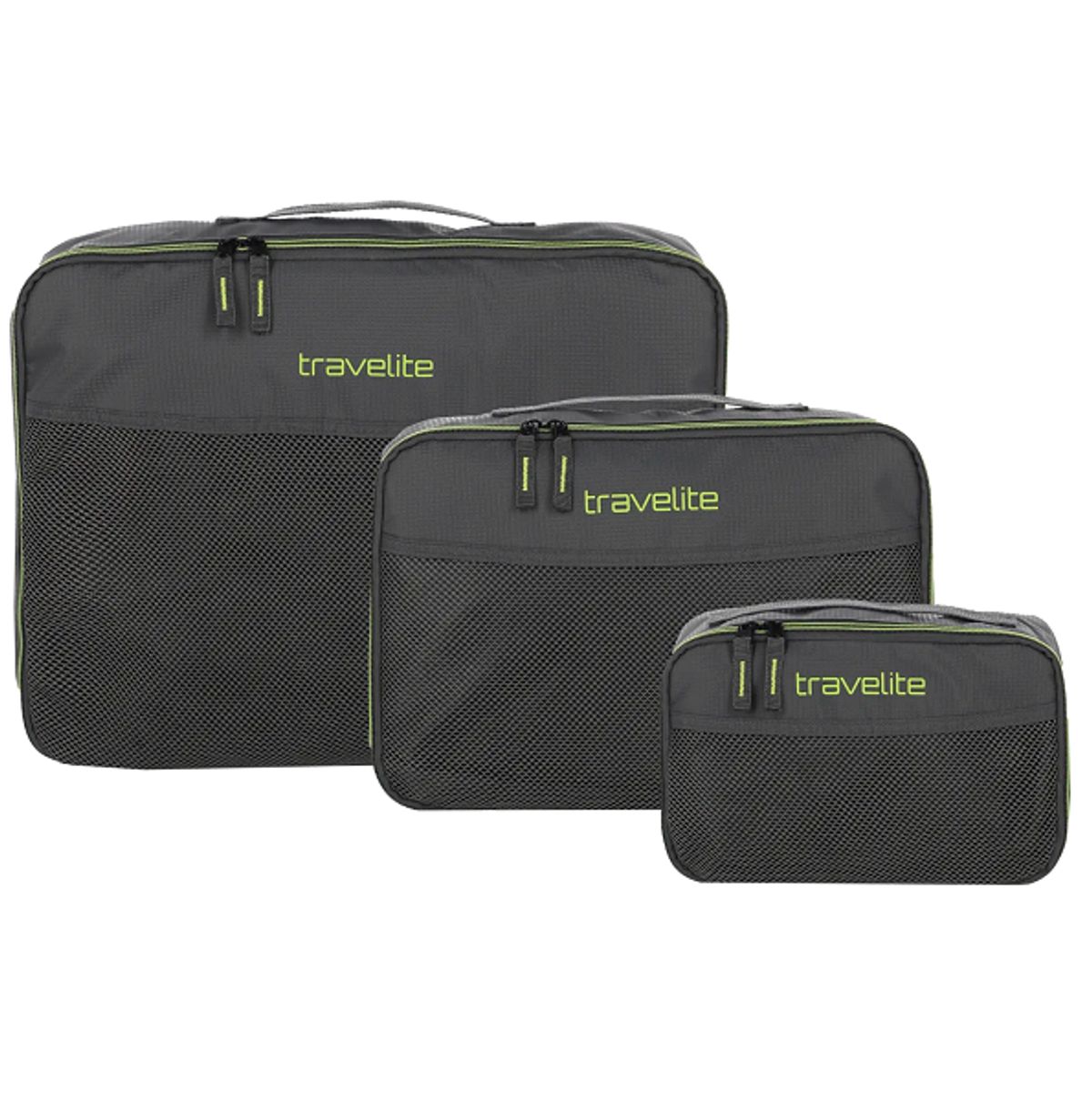 Travelite ACCESSOIRES Cube Sæt m. 3 Pakke Tasker Antracite 000334-04