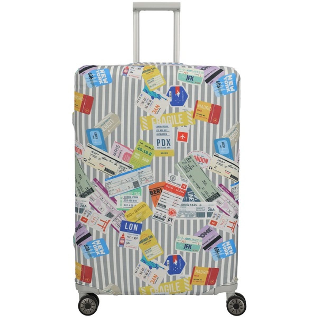 Travelite Kuffertcover L 72 cm - 77 cm Multi Color/ Tickets 000317-97